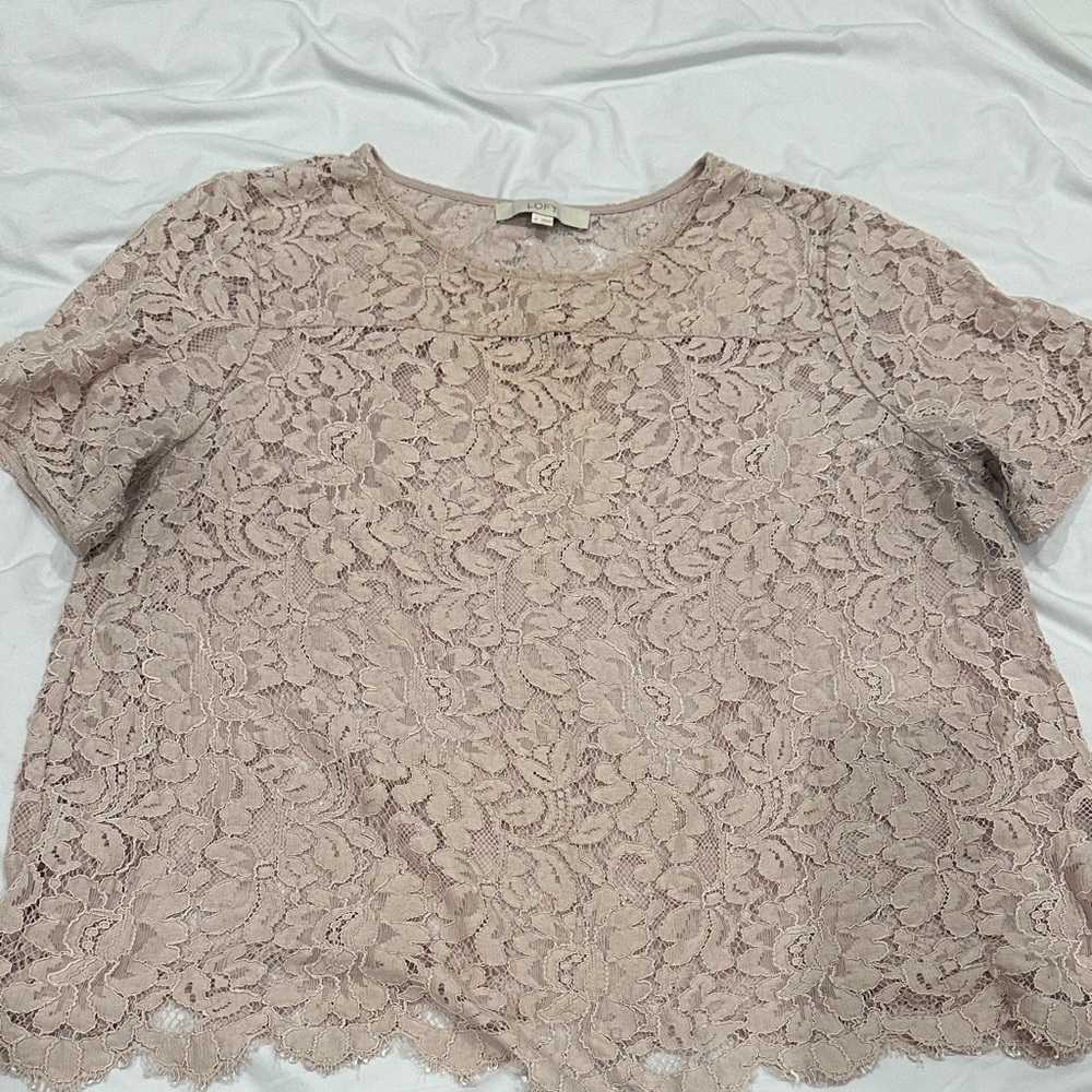 Elegant Lace Women’s Top in light pink